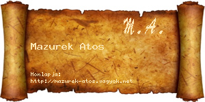 Mazurek Atos névjegykártya